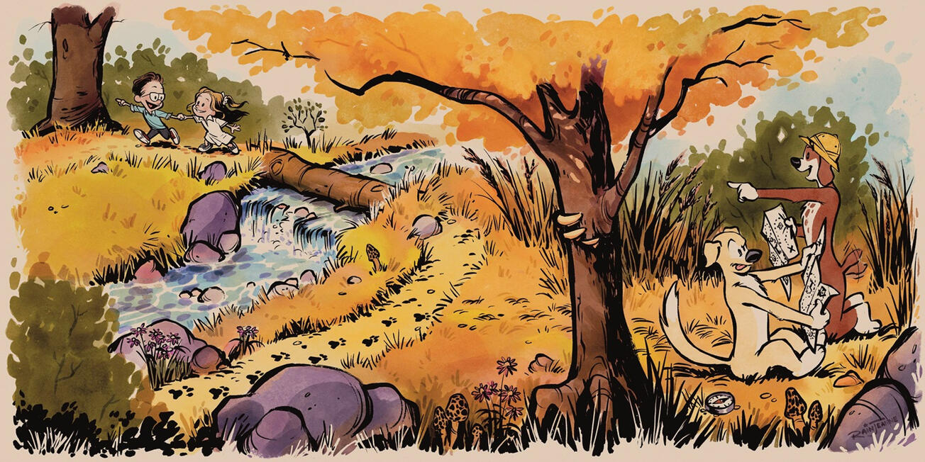 Calvin &amp; Hobbes style personalized painting